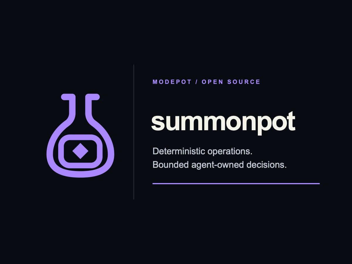 Minimal Summonpot lockup using its ModePot family mark